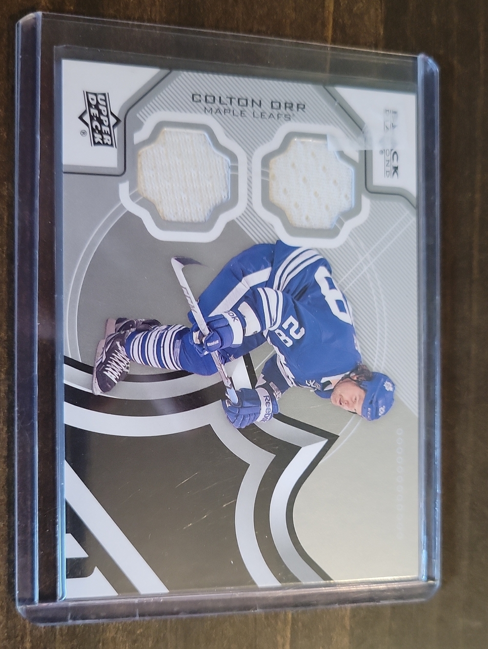 Colton Orr Toronto Maple Leafs Blue Game-Used Jersey Card by